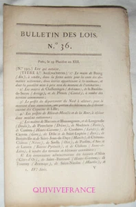 DOC202 - BULLETIN DES LOIS DE L'EMPIRE N°36 1805 provocation à la désertion - Picture 1 of 2