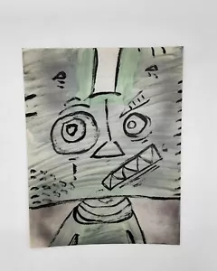 PUKE Graffiti Art ORIGINAL Street Outsider Pop Modern CAT PAINTING - Picture 1 of 3