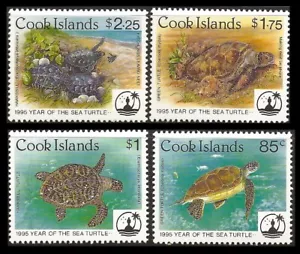 Cook Island. Year of the Sea Turtle. 1995, Scott 1199-1202. MNH (BI#14) - Picture 1 of 1