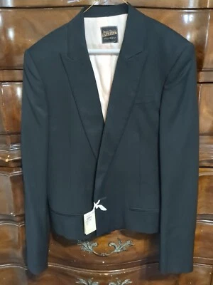 Precio de venta sugerido por el fabricante $15,980 Chaqueta de seda de lana recortada Jean Paul Gaultier para hombre Foto 1 de 4