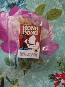 Hong Kong 1992 75th International Convention Lions Club Intl Vintage Pin 2” - Picture 1 of 1