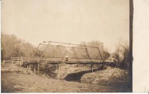 Vintage Postkarte-Holzbrücke 1915 - Bild 1 von 2