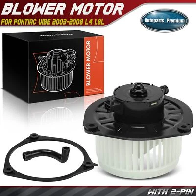 HVAC Heater Blower Motor w/ Wheel for Pontiac Vibe 2003 2004 2005 2006 2007 2008 - Image 1 of 4
