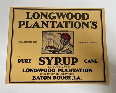 Longwood Plantation Syrup Advertising Paper Non-dated - Image 1 of 4