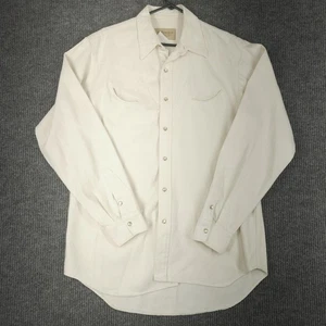 Schaefer Outfitter Western Pearl Snap Shirt Workwear Ranch Herren L Ivory - Bild 1 von 14