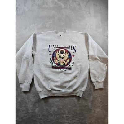Vintage Sweatshirt Large 1994 USA Washington DC Eagle Crest Made USA 90s *Read - Image 1 of 4