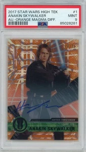 2017 Topps Star Wars High Tek Anakin Skywalker Orange Magma Auto 20/25 PSA 9 - Picture 1 of 2