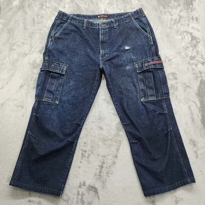 Vintage Y2K Ralph Lauren Polo Jeans Co para Hombres 40x32 Lavado Oscuro RL2 Cargo Desgastado Foto 1 de 4