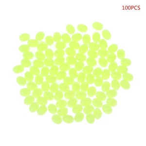 100Pcs Oval Fishing Lures Fishing Beads Sea Hard Floating Float Tackles - Picture 1 of 8