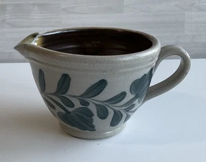 Salmon Falls Stoneware 3 Cup Batter Bowl Green Pennsylvania 2008 Signed - Picture 1 of 12