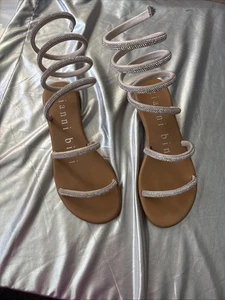 Sandalias Gianni Bini 8 Envoltura al Tobillo, Elegantes, Brillantes - Imagen 1 de 8