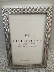 Pottery Barn Silber MUSTER Foto Bilderrahmen 4 x 6 poliertes Silber (N.O.S.) - Bild 1 von 6