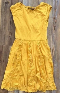 Weissman Girls Dance Costume Adult Small Yellow Lyrical Dress - Picture 1 of 8