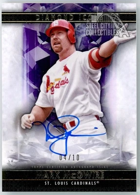 Mark McGwire 2019 Topps Diamond Icons Purple Autograph Card #AC-MMC 04/10 - Image 1 of 2