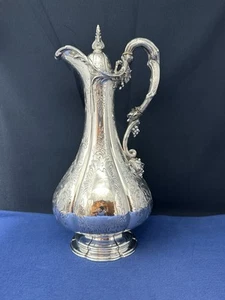 ANTIQUES STERLING WINE EWER BY EDWARD, JOHN & WILLIAM BARNARD LONDON 1847 - Picture 1 of 18