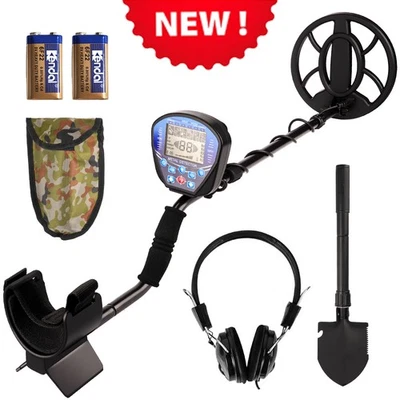 MARKENLOS Profi Metalldetektor Gold Metal Detector Wasserdicht Tiefensonde LCD Display Neu