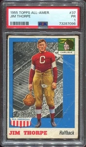 1955 Topps All-American #37 Jim Thorpe PSA 1 Carlisle HOF - Picture 1 of 1