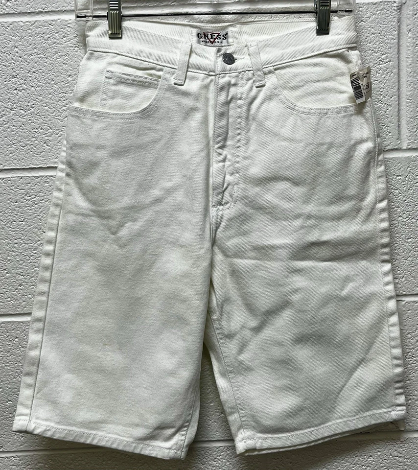 Pantalones Cortos Guess De Colección Blanco Denim Años 80’s 90’s Talla 28 Festival Rave Spring NUEVOS NUEVOS CON ETIQUETAS Foto 1 de 4