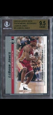 2003-04 Upper Deck #8 Lebron James Phenomenal Beginning RC BGS 9.5 GEM MT - Image 1 of 2