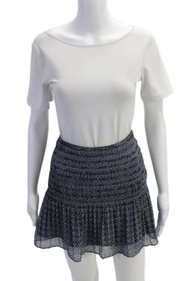 Falda Diane Von Furstenberg Mujer Gráfica Cintura Caída Azul Talla 0 Foto 1 de 4