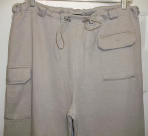 Pretty Little Thing Womens Toggle Waist Wide Leg Sweatpants Sz 12 Light Gray NWT - Picture 1 of 8