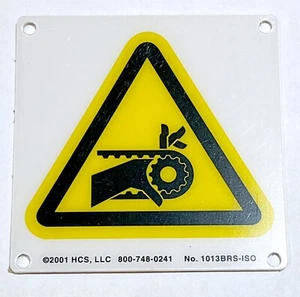 Cadena de punta de pellizco/peligro de enredo de transmisión por correa ☼ pegatina/etiqueta de señal - Imagen 1 de 2
