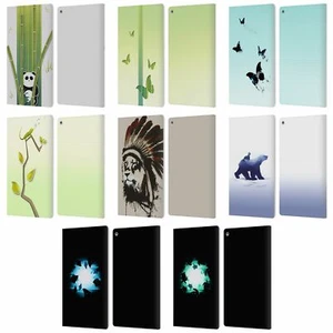 OFFICIAL ALYN SPILLER ANIMAL ART LEATHER BOOK WALLET CASE FOR AMAZON FIRE - Picture 1 of 14