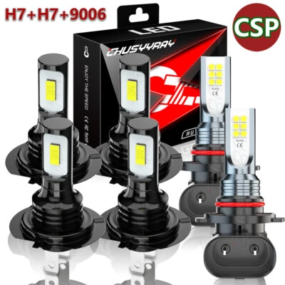 For Kia Soul EV 2015 2016 2017 Combo H7 H7&9006 LED Headlight Fog Light Bulbs - Image 1 of 4