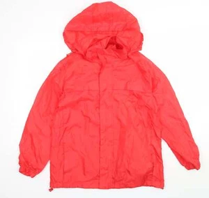 Denim & Co. Womens Red Rain Coat Jacket Size 8 - Picture 1 of 12