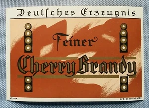 Old Musteretikett Liköretikett Schnapsetikett Label Cherry - Picture 1 of 2
