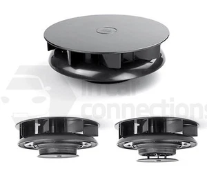 Small low profile rotary van roof vent ventilator van bus caravan plastic Black - Picture 1 of 12