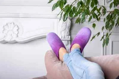 Zapatillas unisex de fieltro kirguís ombre 100 % lana merino hechas a mano EE. UU. 5-12 Foto 1 de 4