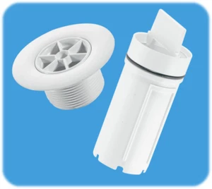 85mm Shower Drain Top Waste White ABS with Long Hair Trap Dip Tube STW - Picture 1 of 3