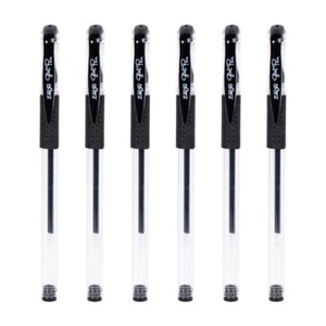 12er Pack schwarze Gelstifte - glattes Schreiben für Büro & Schule - transparenter Körper - Bild 1 von 4