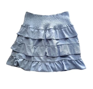 Aqua Girl Sparkle Smocked Skirt With Ruffle Tiers Size Large - Bild 1 von 1