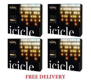 Set of 4 Twinkly Lights 190 Golden Edition Icicle - Picture 1 of 5