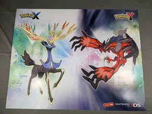 Pokemon Poster XY 3DS Double Sided 22"x28" Kalos Map Yveltal Xerneas - Picture 1 of 4