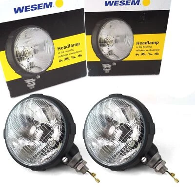 2x Scheinwerfer  H4/T4W 12V/24V für Schlepper Traktor Oldimer MTS Belarus RS09 - Bild 1 von 3