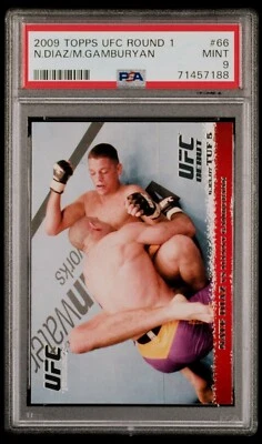 2009 Topps UFC Round 1 Nate Diaz True RC Rookie Card #66 Rare PSA 9 MINT  - Image 1 of 2