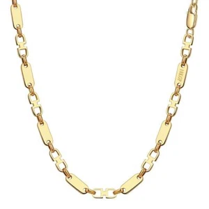 Herren Kette Gold 750 vergoldet Edelstahl 18Karat Königskette Wasserfest K6356DL - Picture 1 of 5