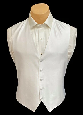 Men's Ralph Lauren White Tuxedo Vest Wedding Prom Groom Cruise Mason Medium M - Image 1 of 4