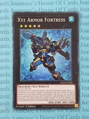Xyz Armor Fortress AGOV-EN040 Super Rare Yu-Gi-Oh Card 1st Edition New - Image 1 of 3