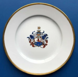 Porcelain Coat of arms plate - FREIHERR V.D. LANCKEN, ROSENTHAL, CREST ARMES - Picture 1 of 4