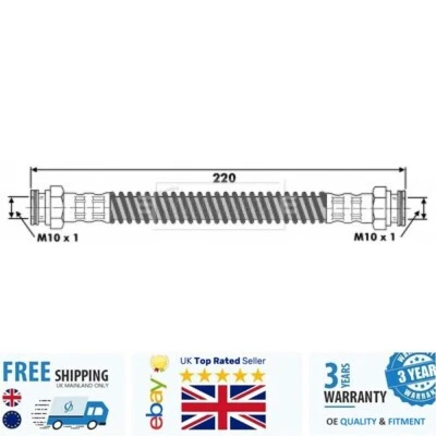 Brake Hose BBH6068 For Peugeot 306 Citroen ZX XSARA AX 86-05 4806.65 - Image 1 of 2