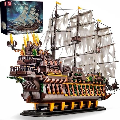 Mould King 13197 Flying Dutchman Pirate Ship Building Block Toy Set 13138 Remake - Image 1 of 4