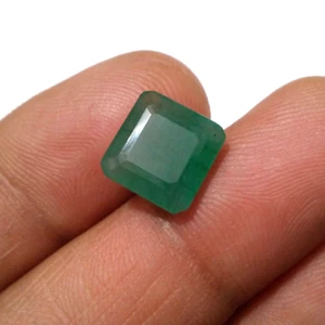 Esmeralda natural de Zambia con forma de esmeralda facetada 5,35 quilates esmeralda piedra preciosa suelta - Imagen 1 de 9