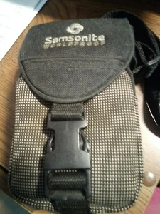 Samsonite Worldproof Black brown Camera Bag w Belt Loop & Shoulder Strap VTG  - Picture 1 of 4