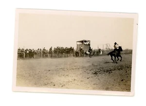 Rodeo cowboys on horses - Vintage snapshot found cowboy photo - Picture 1 of 3