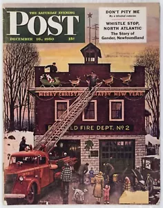 DEC 16 1950 Fairfield Fire Dept CT SATURDAY EVENING POST FULL MAG Near Mint M51 - Picture 1 of 20