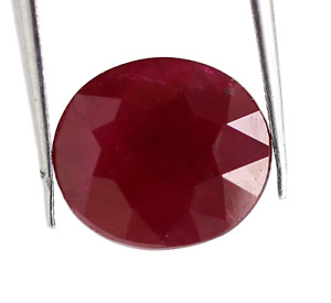 Certified 100% Natural Dark Red Ruby Loose Unheated 4.67 Ct Africa Oval Gemstone